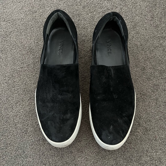 Vince Black Warren Platform Slip On 8.5 - Picture 1 of 6